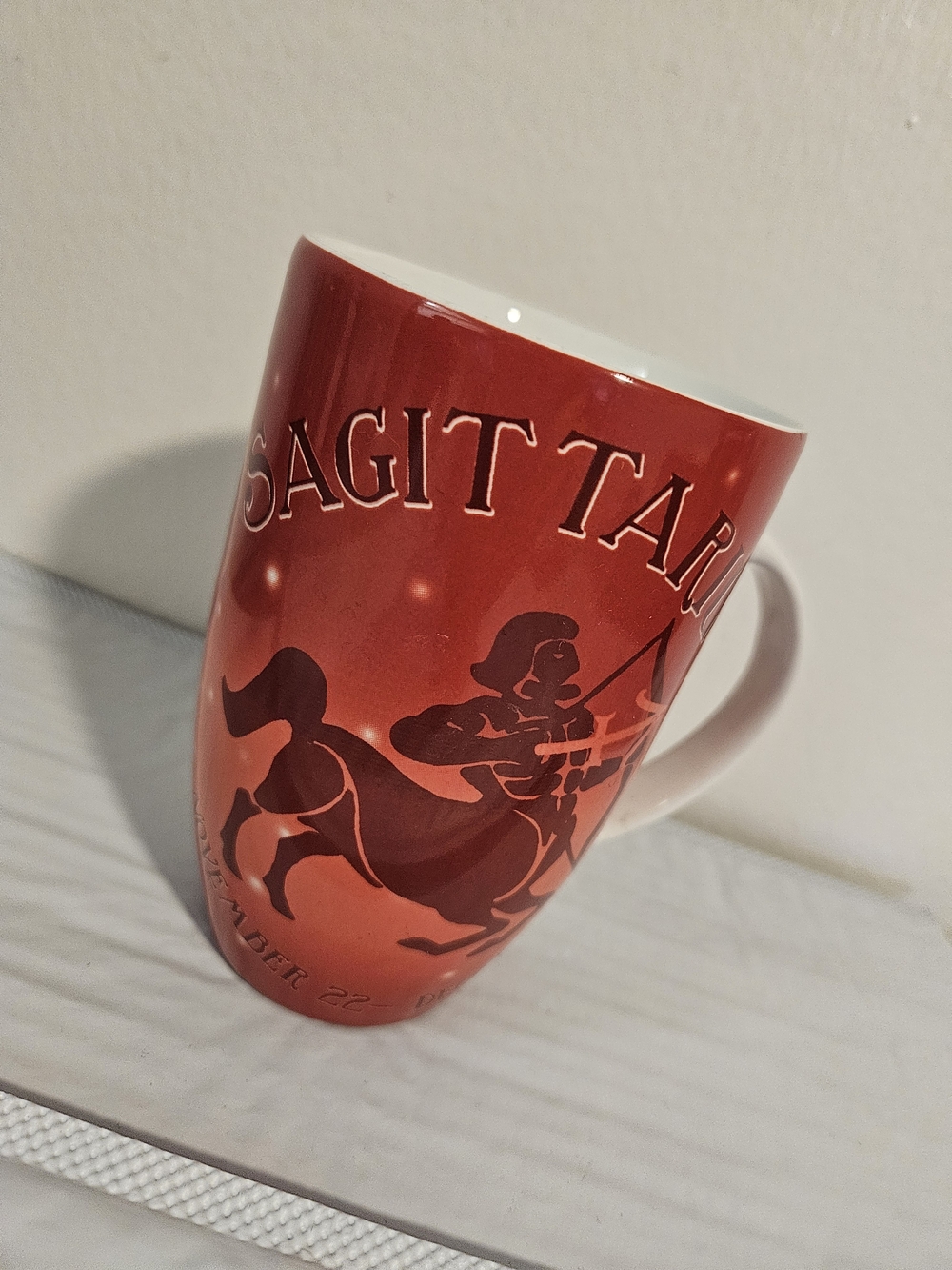 Zodiac Sagittarius Red Ceramic Mug by Zodiac